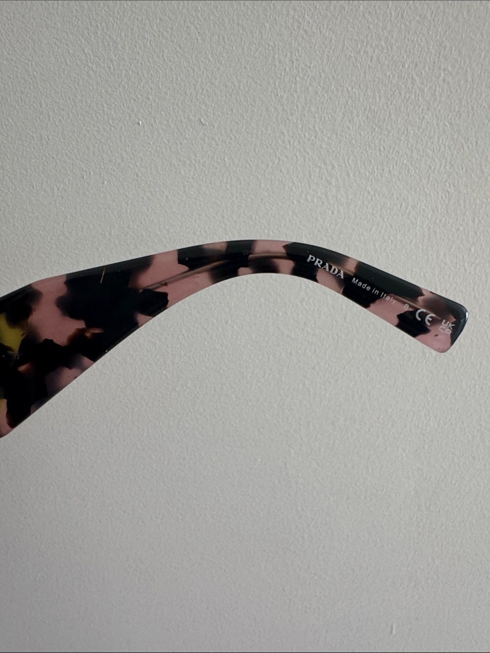 Prada Black Square Frame Sunglasses with Tortoiseshell Arms - Picture 5 of 6